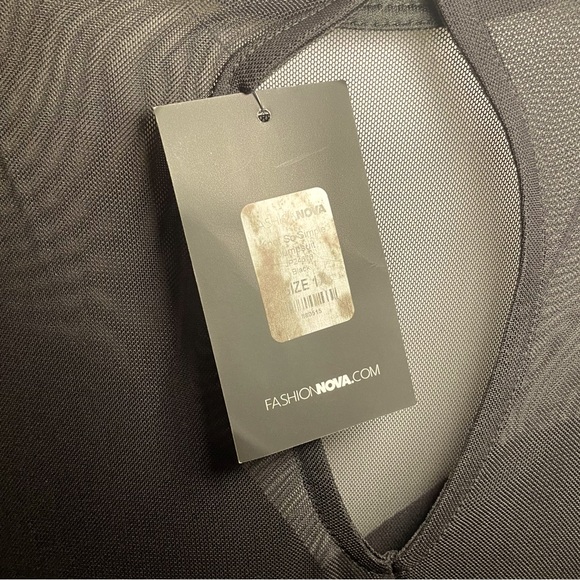 Fashion Nova Sheer Baddie Femme Fatale Jumpsuit - Black - Women 1X - Picture 2 of 7